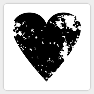 Black Imperfect Heart Sticker